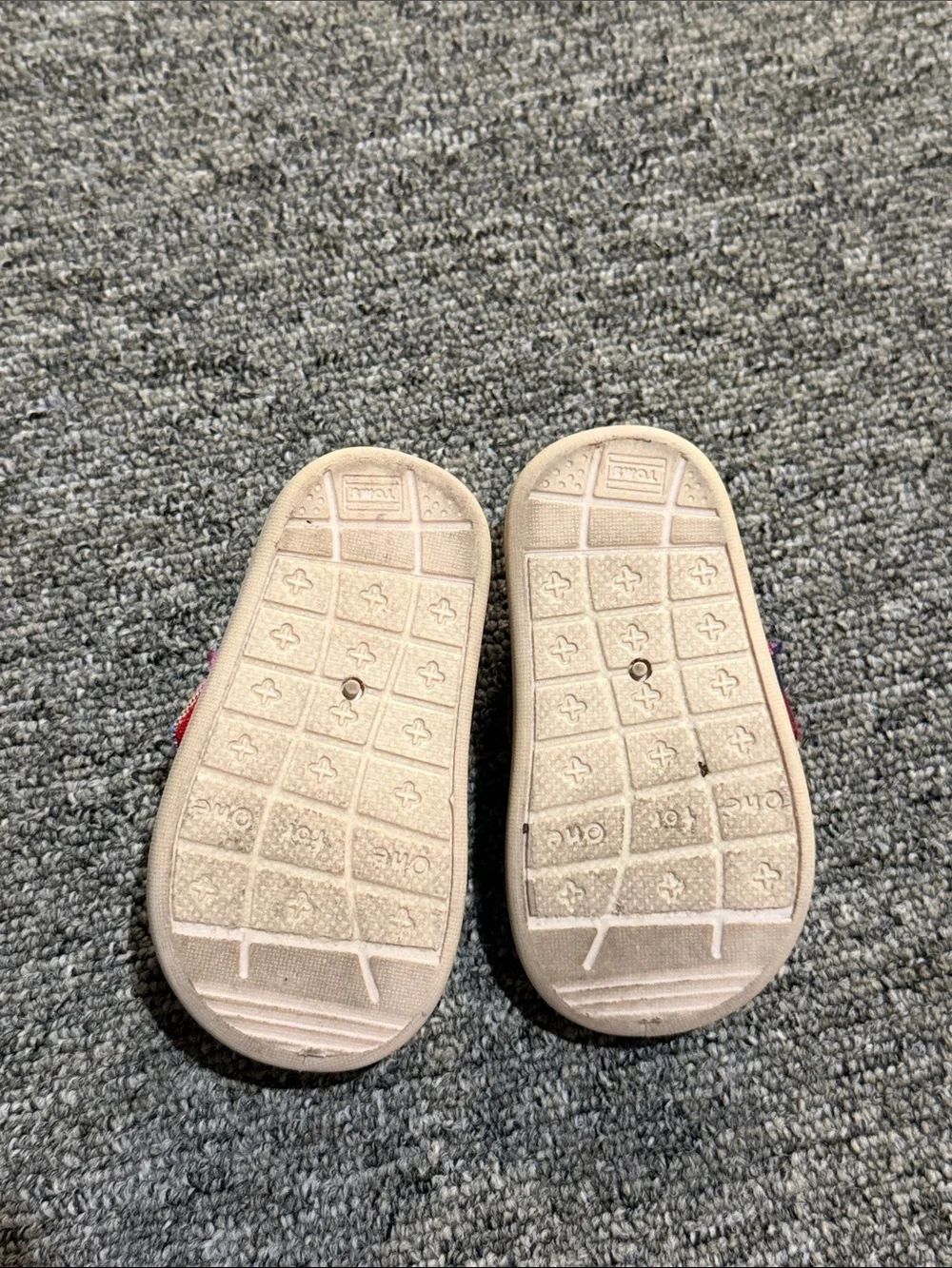 TOMS Kids Colorful Striped Canvas Slip-Ons